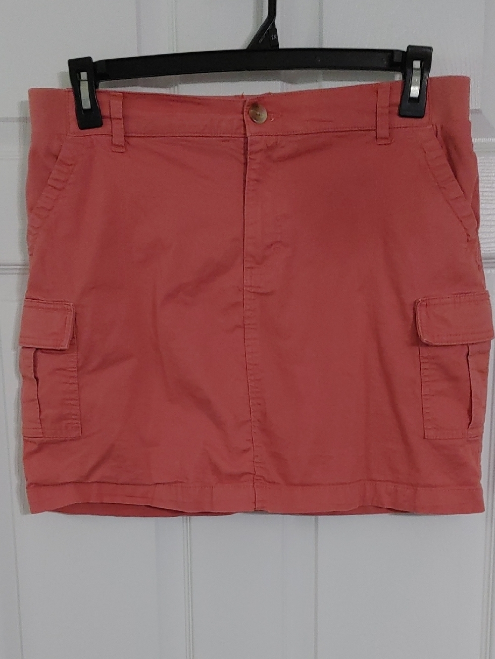 Lee Coral Mid-Rise Regular Fit Skort Women's Size 14 Medium Pop Of Color Casual